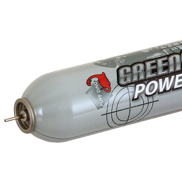 PuffDino Power Up Green Gas für Airsoft Waffen / Paintball Granaten mit  Silikon (560ml) - 14Kg