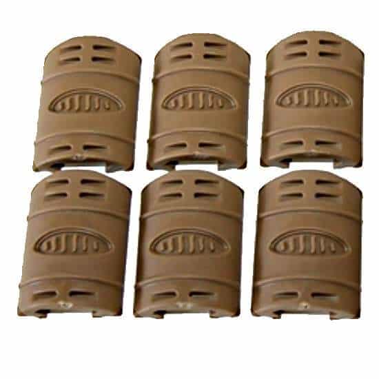 20mm_Weaverrail_Cover_TAN_gummi_6er_Pack