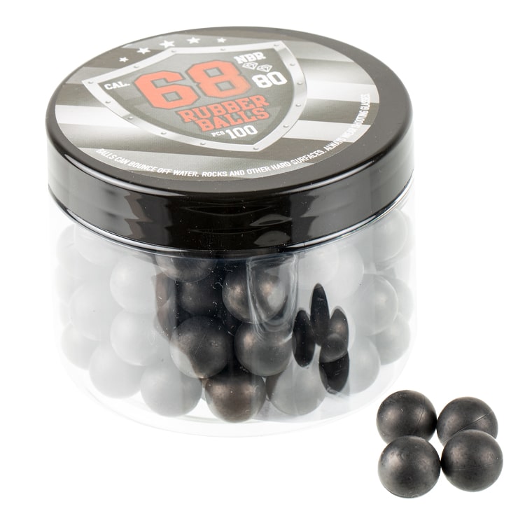 cal 68 rubber balls / rubber bullets (100 pieces)