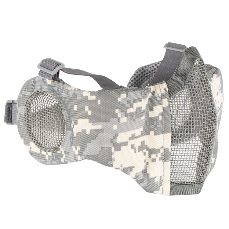 Taktische Halbmaske Mit Totenkopf Design - Airsoft & Paintball Maske Mit Ohrenschutz