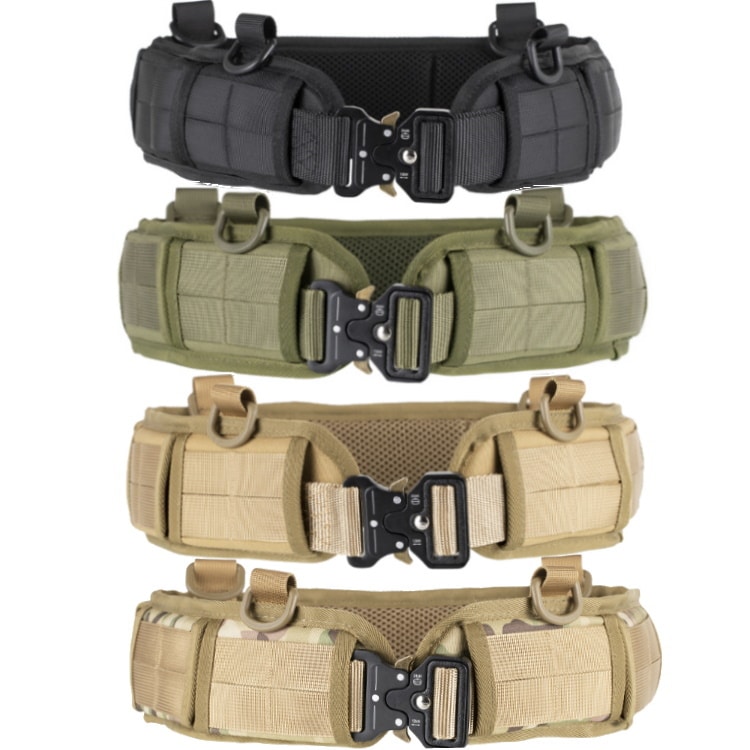 Battle Belt Molle System Belt with Metal Buckle (Multicam Camo)