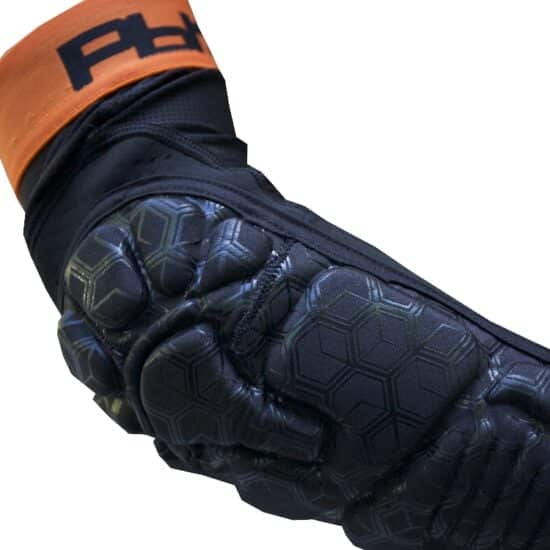 PBRack_Paintball_Elbowpads_schwarz_orange_details