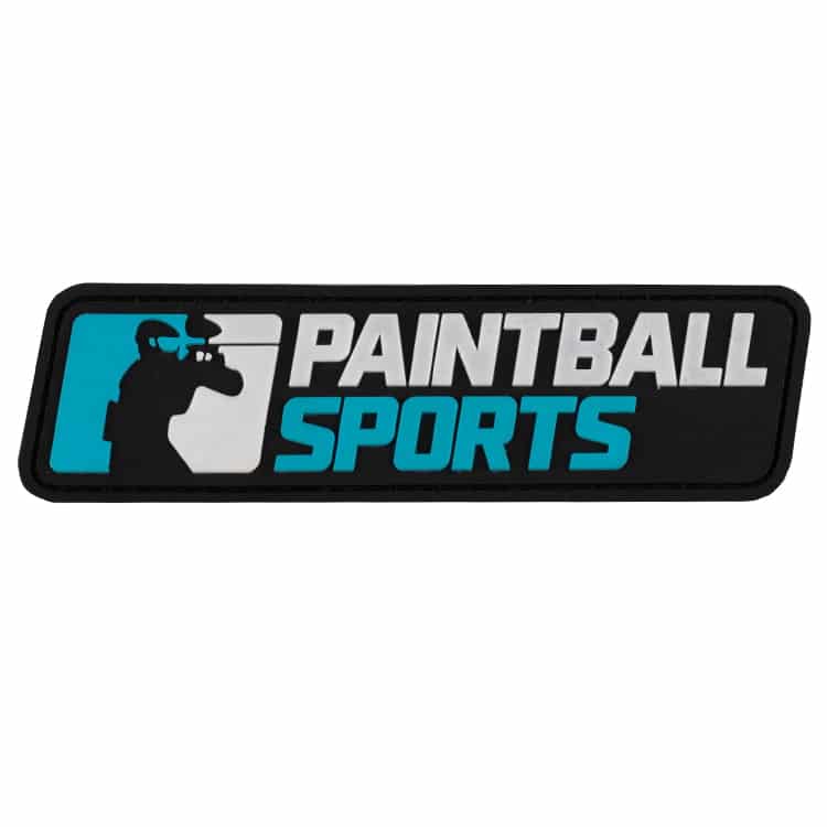 Paintball Sports PVC Logo Patch (100x30mm) - blau/weiß