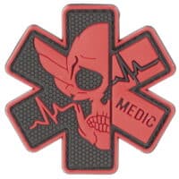 Paintball_Airsoft_PVC_Klettpatch_death_medic_rot