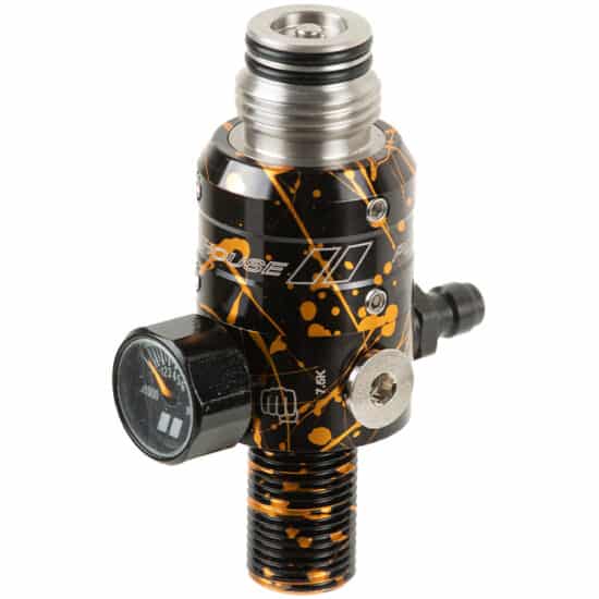 PowerHouse TKO Paintball HP Regulator (300Bar/4500PSI) BLACK/GOLD SPLASH
