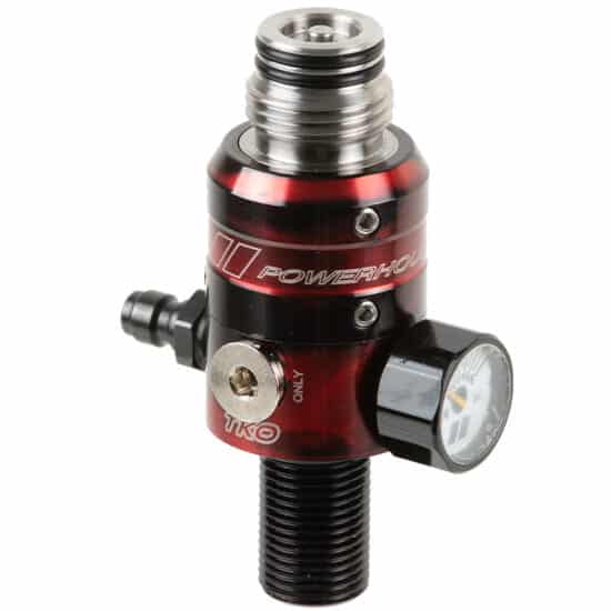 PowerHouse_TKO_TITANIUM_Paintball_HP_Regulator_300Bar_4500PSI_BLACK_RED_ACID_WASH_side