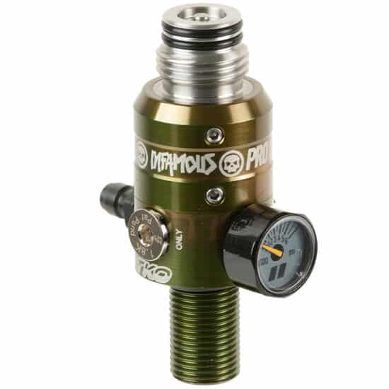 PowerHouse_TKO_Paintball_HP_Regulator_300Bar_4500PSI_TAN_OLIV_ACID_WASH_side